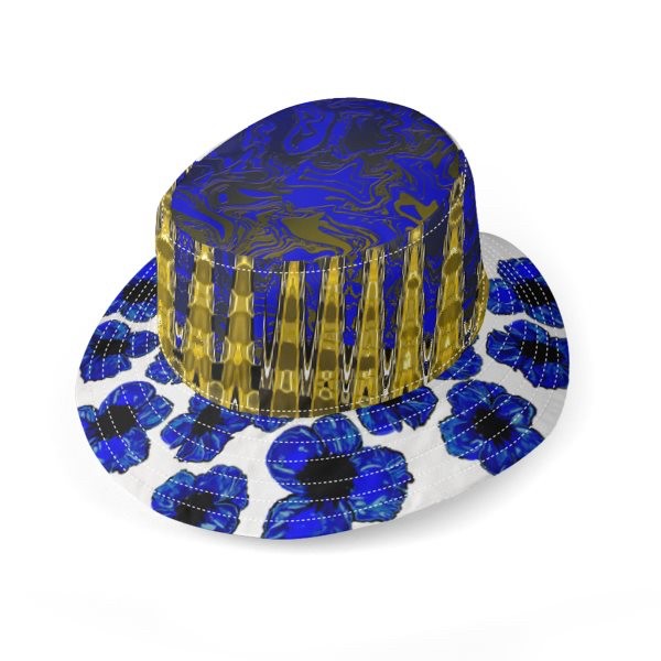 Electric Blue & Yellow Gold Floral