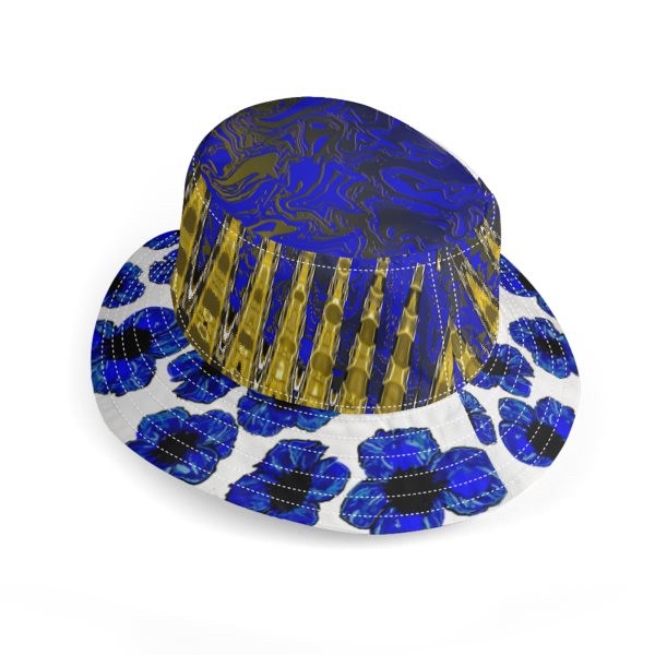 Electric Blue & Yellow Gold Floral