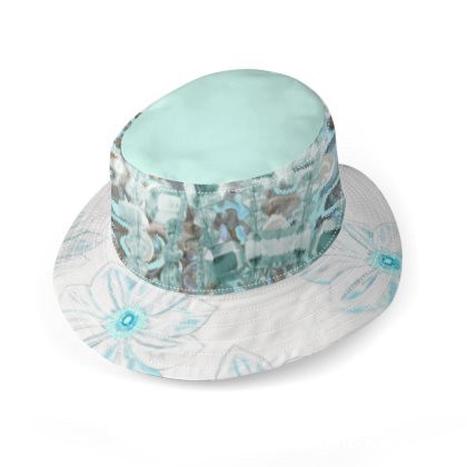 Aqua & White Floral Jewel