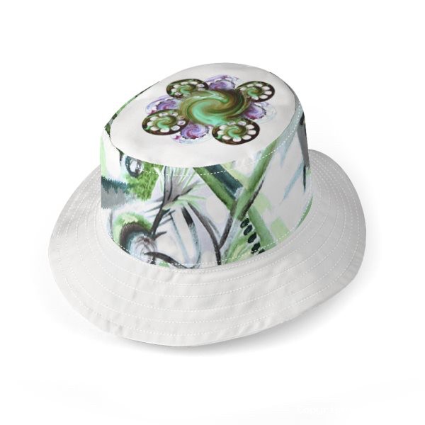 Abstract, Green, White & Mauve