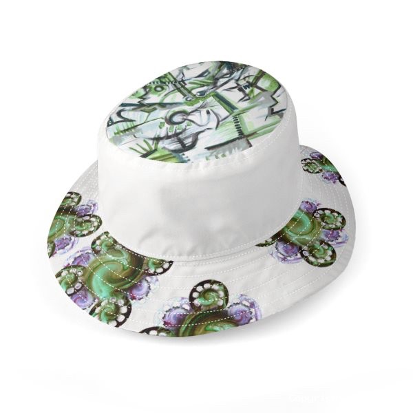 Abstract, Green, White & Mauve