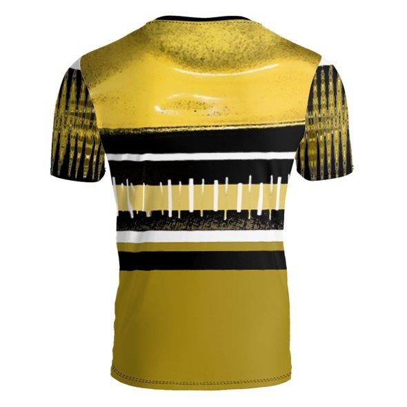 Yellow Black White & Mustard Striped T-Shirt