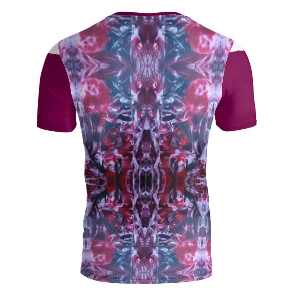Plum Red Short Sleeve Encaustic T-Shirt
