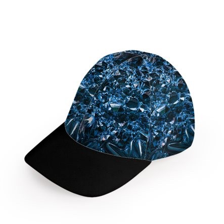 Black Blue Crystal Baseball Cap