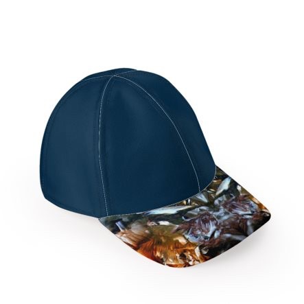 Brown & Blue Encaustic Peak Blue Baseball Cap