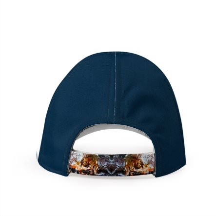 Brown & Blue Encaustic Peak Blue Baseball Cap