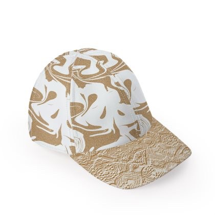 Unisex Abstract Gold & White Baseball Cap
