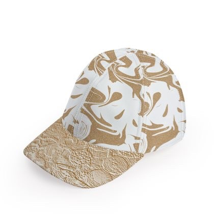 Unisex Abstract Gold & White Baseball Cap