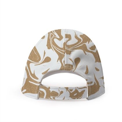 Unisex Abstract Gold & White Baseball Cap