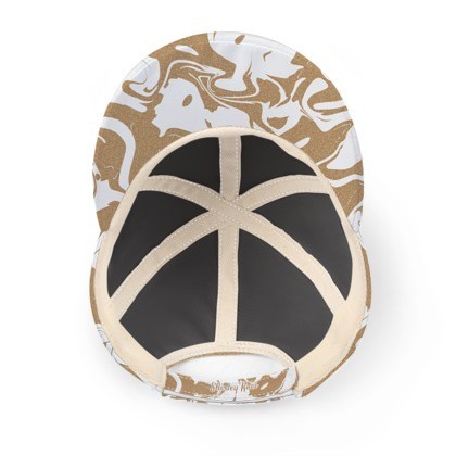 Unisex Abstract Gold & White Baseball Cap