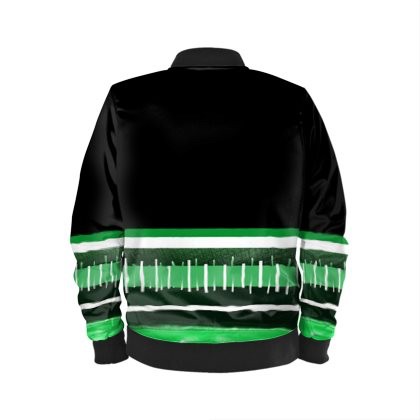 Abstract Green White & Black