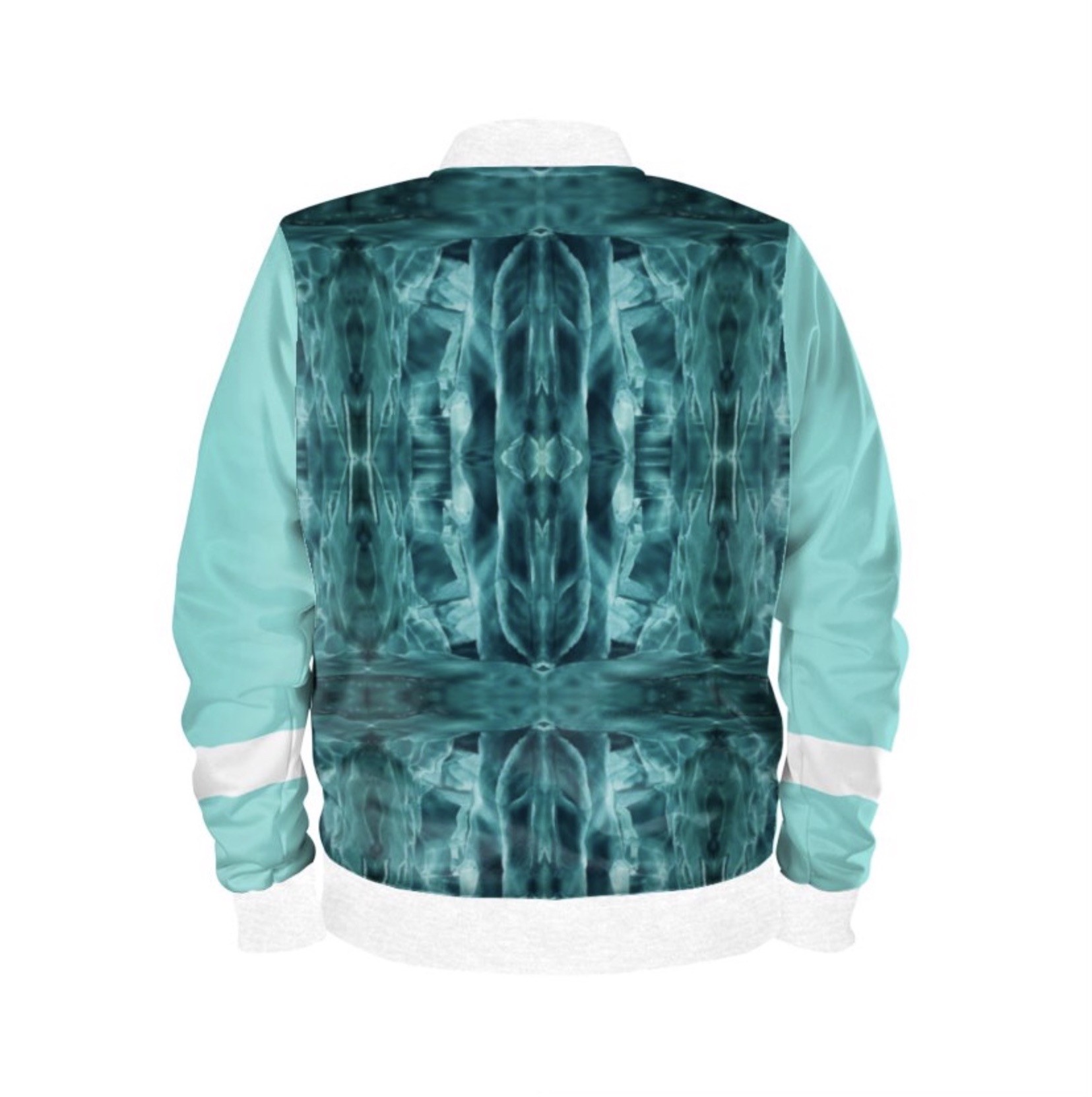 Dark Green Aqua & White