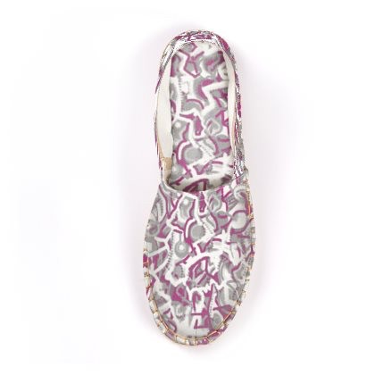 Abstract Grey Pink & White Espadrilles