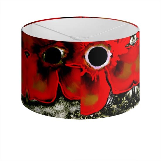 Abstract Poppy large Ceiling Drum lampshade