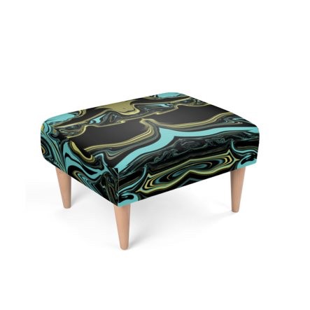 Abstract Swirl Design 2 Blue Mustard & Black