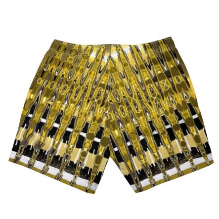 Yellow Mustard Black & White Swimming Shorts