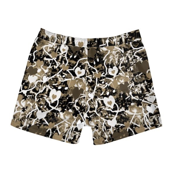Black Brown & White I Love Music Board Shorts