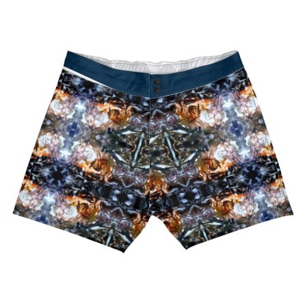 Brown & Blue Encaustic Board Shorts