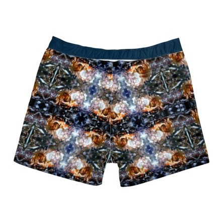 Brown & Blue Encaustic Board Shorts