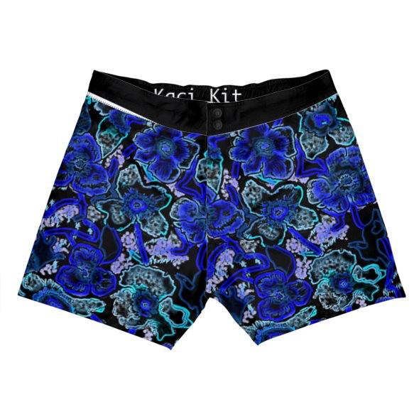 Night Time Blue Poppies Board Shorts