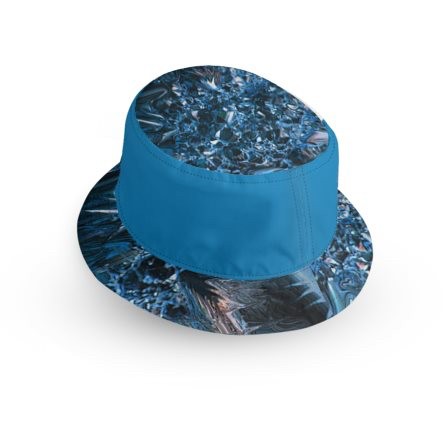 Blue Crystal Small Brim Bucket Hat