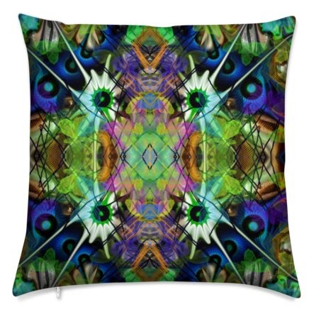 40cm Sea Urchin Range Medium Size Print Velvet Feather Cushion