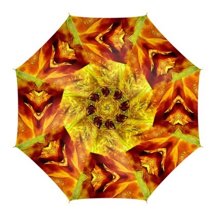 Orange and Yellow Encaustic Umbrella