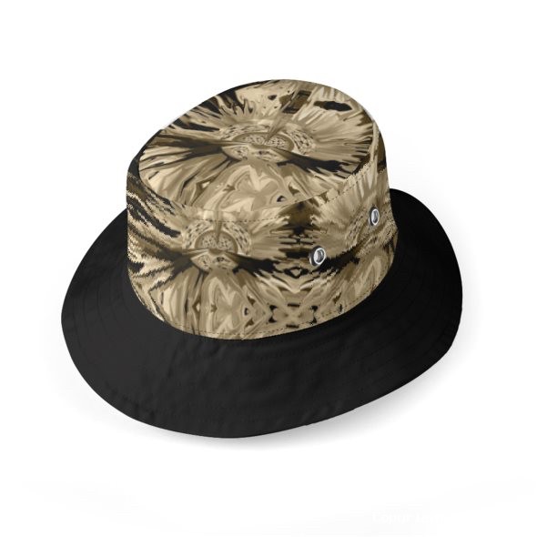 Doodle Cats Wide Brim Bucket Hat
