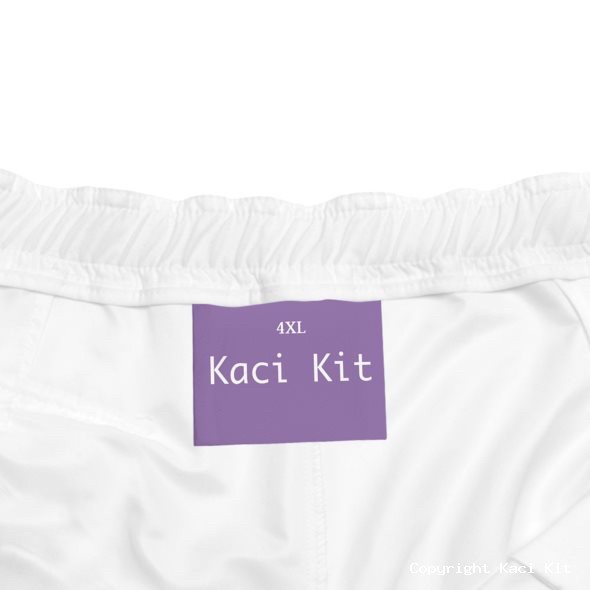 Mauve & White Hearts & Music Swimming Trunks