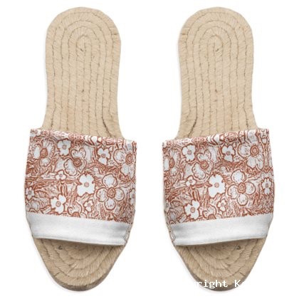 Brown & White Floral Mens Sandal Espadrilles