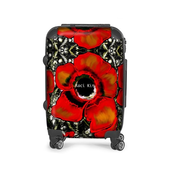 Kaci Kit Beautiful Abstract Poppy Suitcase