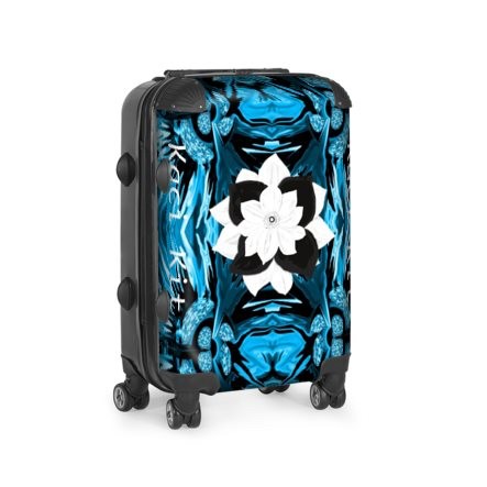 Kaci Kit Blue Abstract Floral Small Suitcase