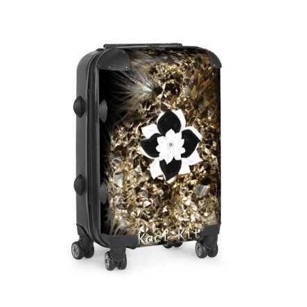 Crystal Gold Floral Small Kaci Kit Suitcase