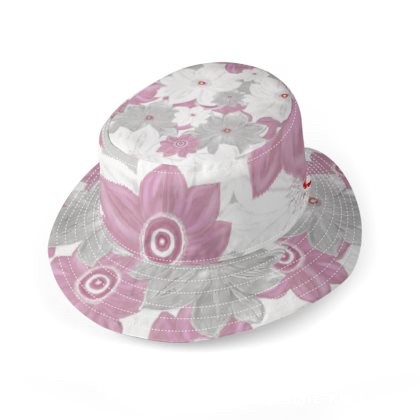 Pink White And Grey Floral
