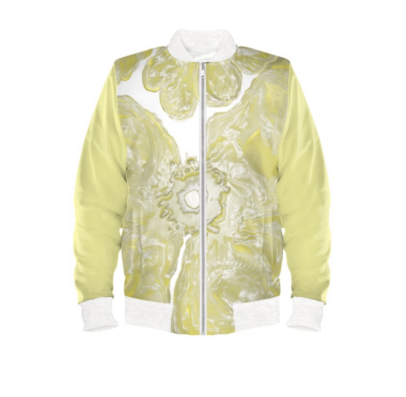 NEW! Lime Green And White Abstract Floral