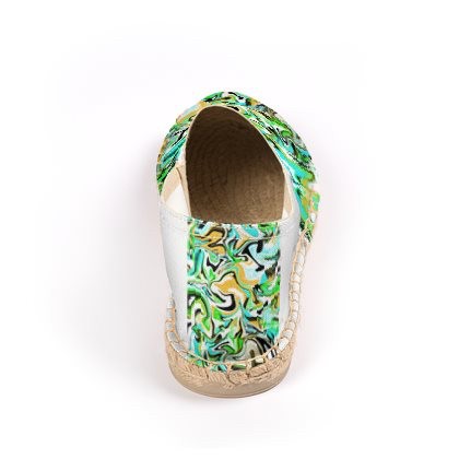 Abstract Green Yellow Blue Espadrilles