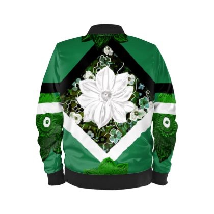 Green, White & Black Floral