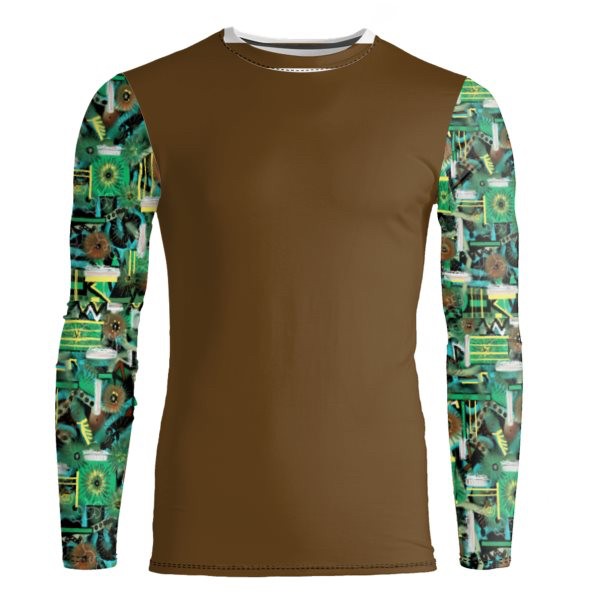 Long Sleeve Building Blocks Rust T-Shirt