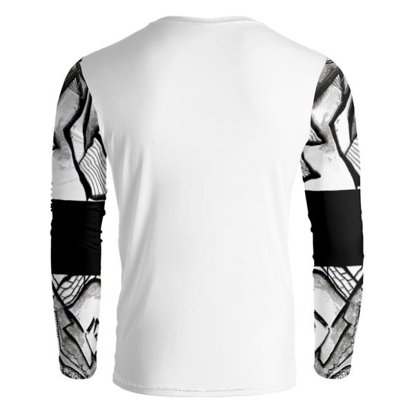 White Constructing Shirl Long Sleeve Black Band T-Shirt