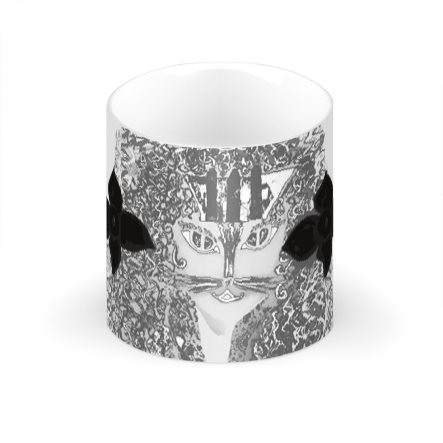 Black & White Shirley Kaci Large Bone China Mug