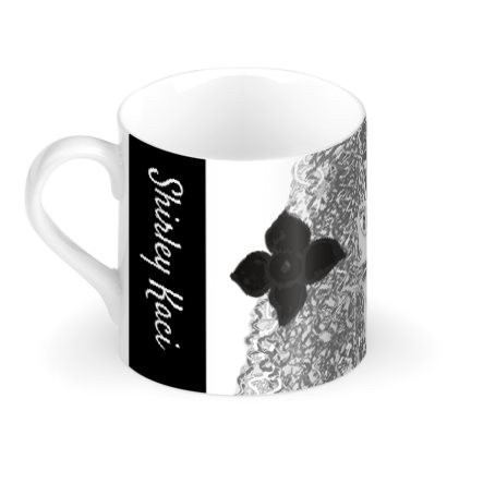 Black & White Shirley Kaci Large Bone China Mug
