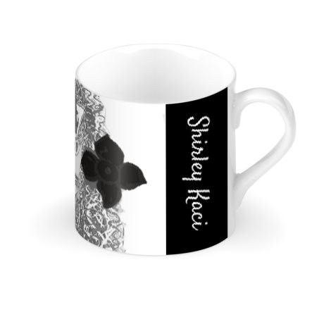 Black & White Shirley Kaci Large Bone China Mug