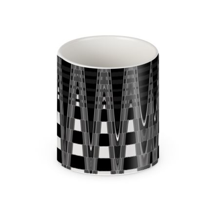 Black & White Art Deco Style Large Bone China Mug