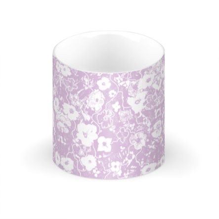 Lilac Floral Large Bone China Mug