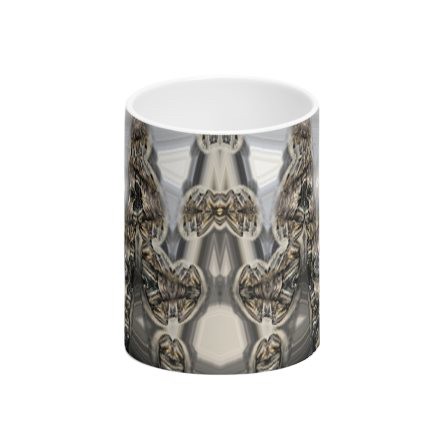 Grey & Black Night Lights Tall Bone China Mug