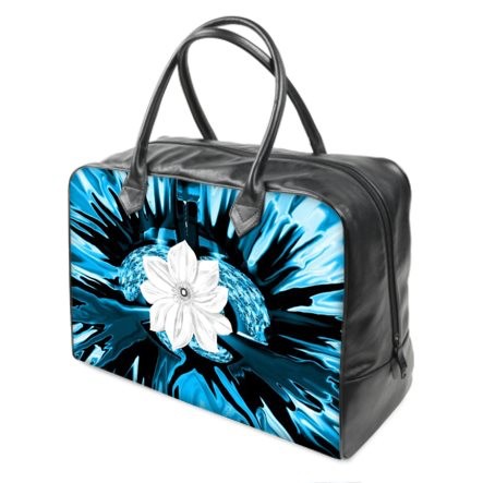 Kaci Kit Blue Abstract Floral Holdall Bag front