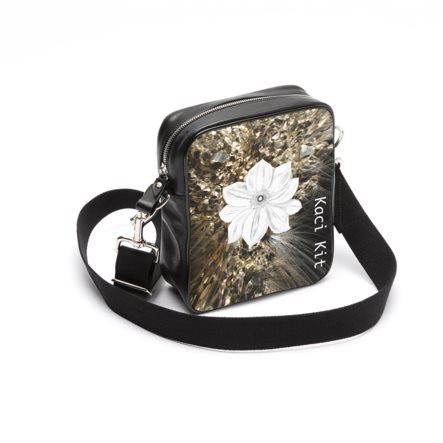 Medium Crystal Gold Floral Kaci Kit Messenger/Shoulder Bag