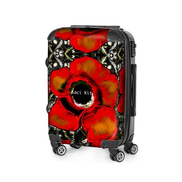 Kaci Kit Beautiful Abstract Poppy Suitcase