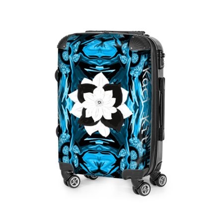 Kaci Kit Blue Abstract Floral Suitcase