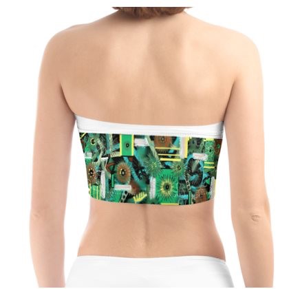 Green & Brown Sea Urchin Bandeau/Boob Tube